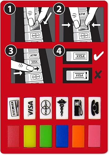 ACM Wallet botón Icono Kit de repuesto para 6Tarjeta