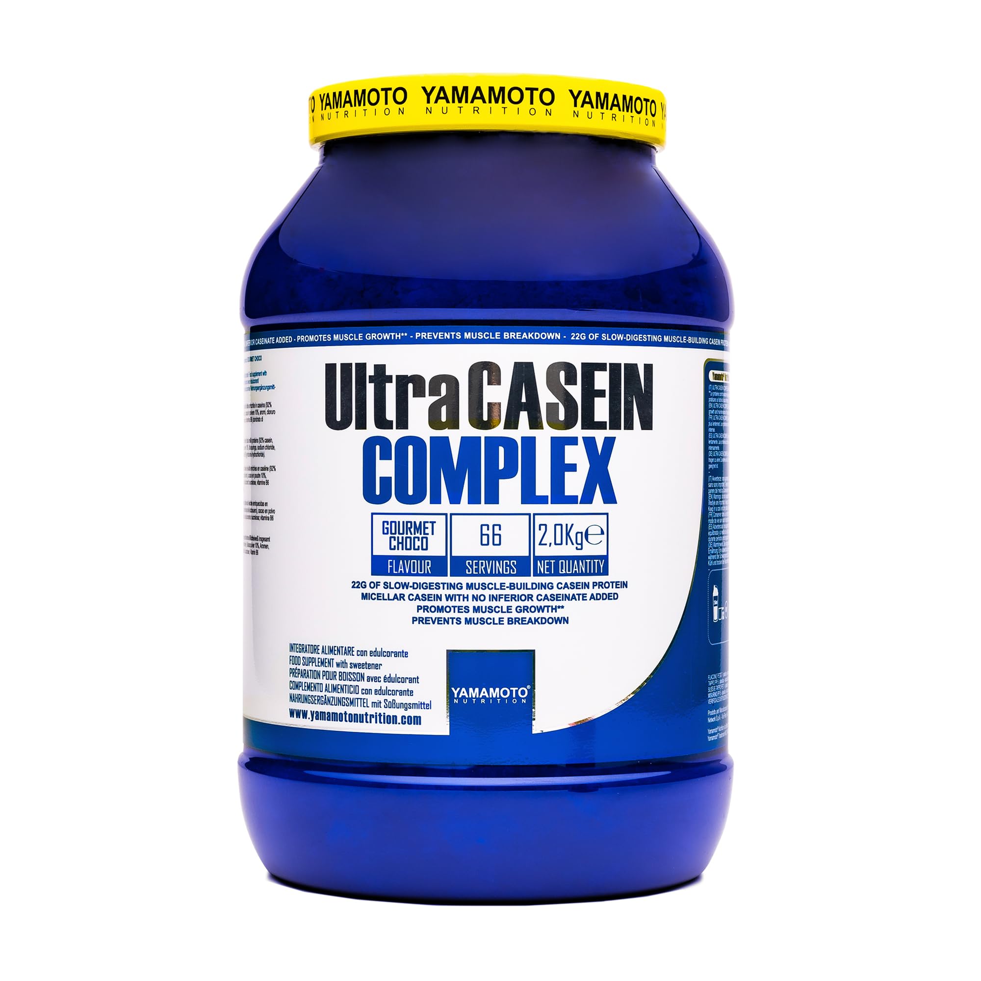 YAMAMOTO NUTRITION Ultra Casein COMPLEX 2000 grammi, proteine a rilascio graduale e costante del massimo valore biologico, ottenute al 100% da caseina micellare