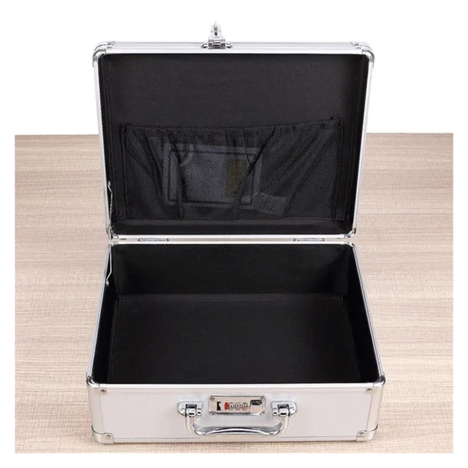 Cassetta Portautensili In Metallo Aluminum Tool Holder Box Case | Flight Briefcase With Passwords / Key Locked, Equipment Cosmetic Makeup Manicure Storage Case(Black password box)