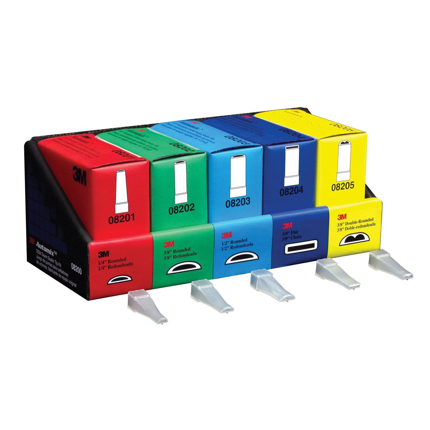 3M 8201 6-Bg 0.25 in. Rounded Tip Automix 0.25 in Rounded OEM Seam Sealer Tip