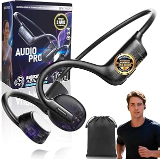 Auriculares Conduccion Osea Premium Bluetooth 5.4 | Cascos Open Ear Inalámbricos IPX5 | ULTRALIGEROS | Resistentes al Sudor y Lluvia | Bolsa Impermeable INCLUIDA. - Amazon product rated Grade A