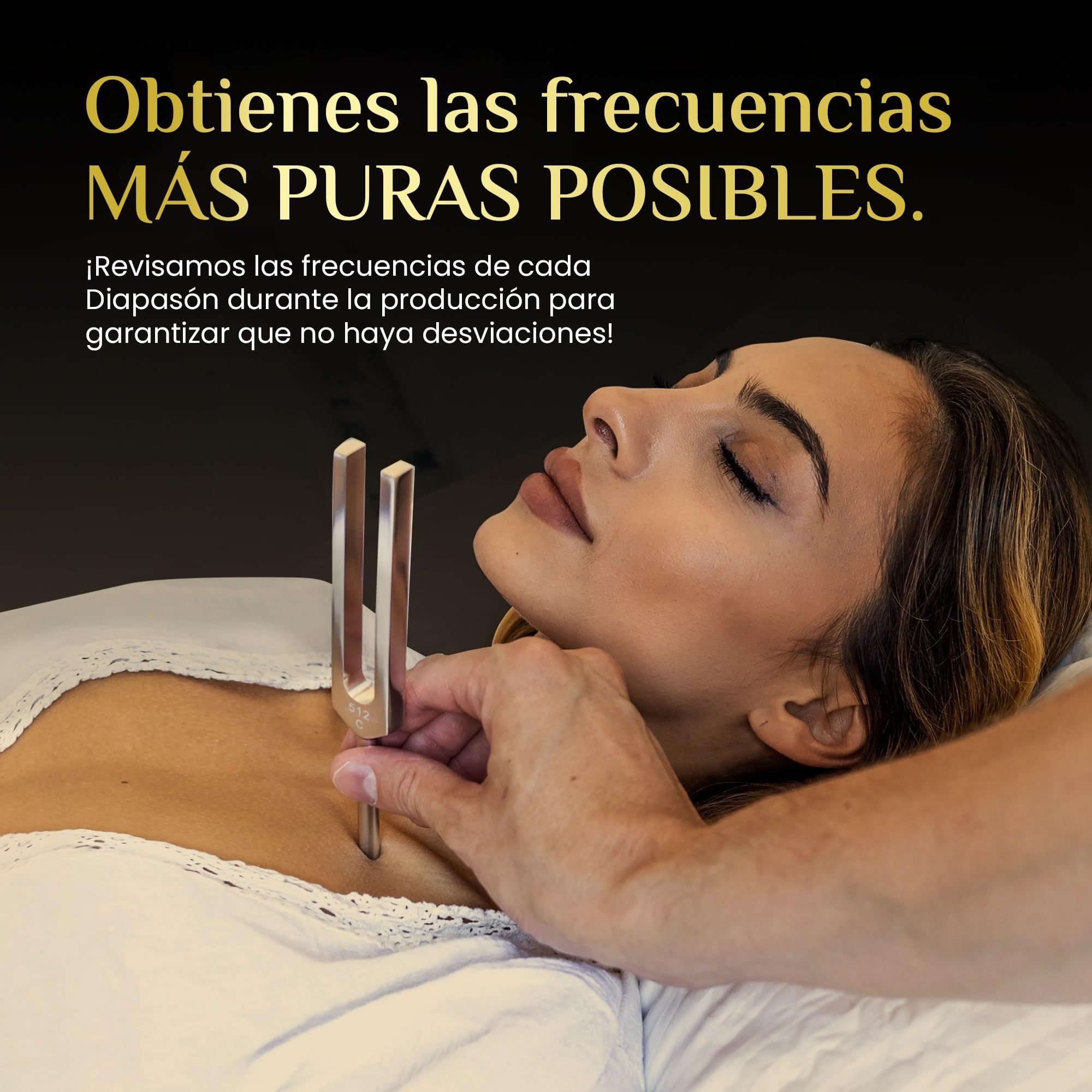 LOTS OF ZEN Diapasones Sanadores (128Hz, 256Hz, 512Hz) – Set de Diapasones Médicos con Peso para Sanar Chakras – Accesorios de Yoga y Meditación – Set de Diapasones con Frecuencias Sanadoras