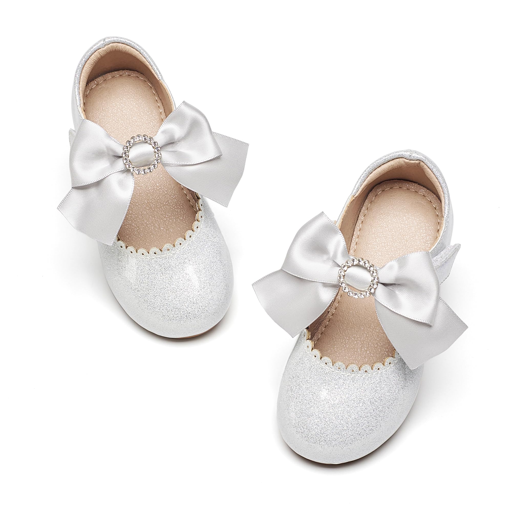 Otter MOMO Toddler Little Girls Princess Shoes Mary Jane Ballerina Flats Flower Girl Dress Shoes
