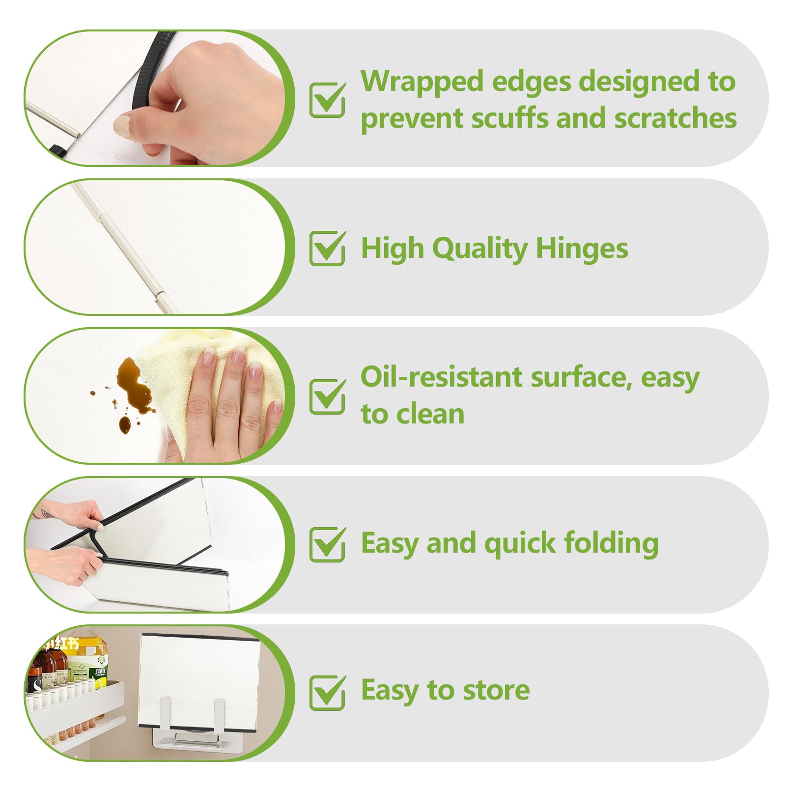 FoiiLiio Protector Salpicaduras Cocina, Protector Salpicaduras Pared con Revestimiento Antiadherente, 4 Lados Antisalpicaduras Cocina, Plata, Plegable, para Cocina, Asado, Fregadero (Beige)