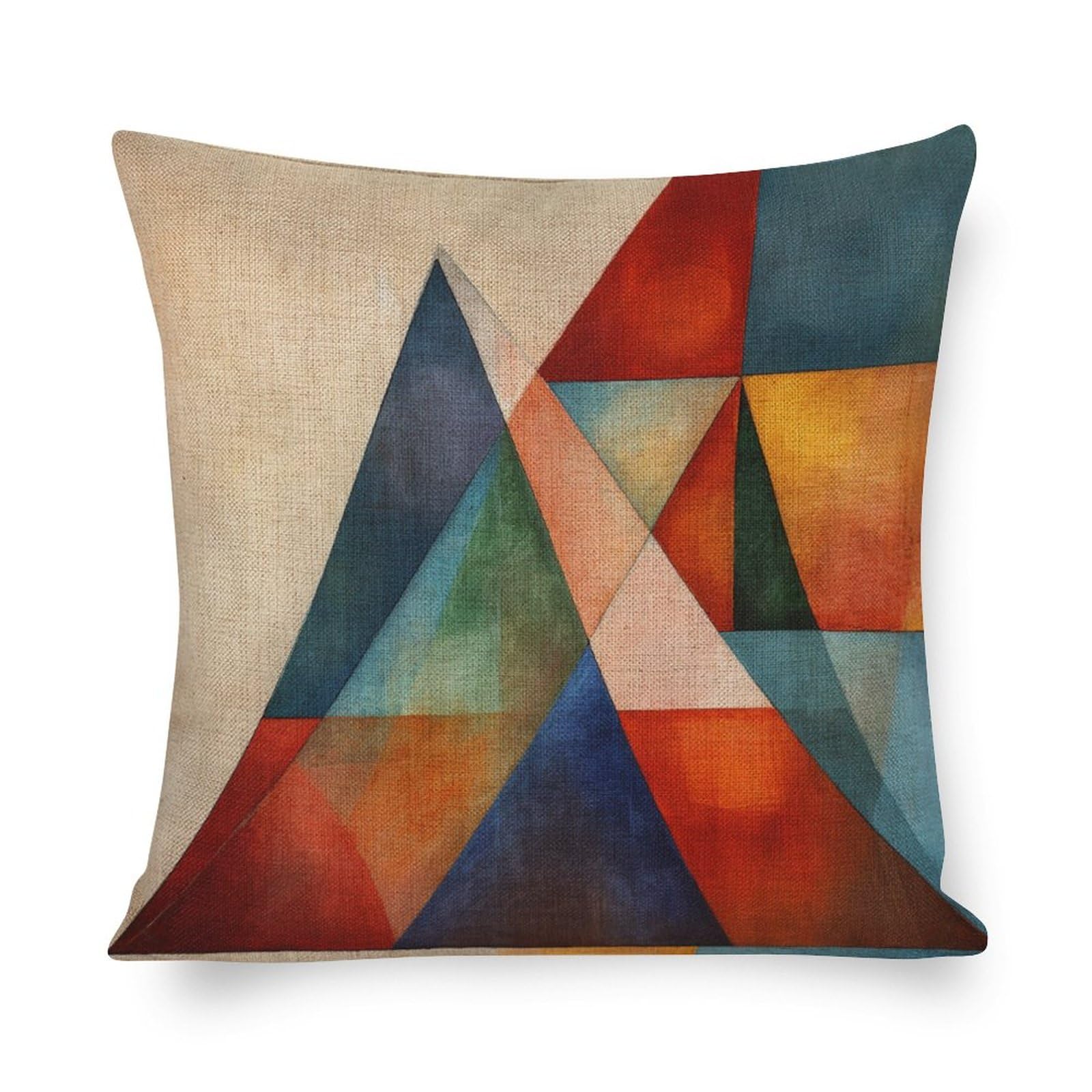 MaSiledy Farmhouse Pillow Covers Hand Drawn Striped Watercolor Brush Dye Pillows Colorful Fun Aesthetic Mid Century Modern Gomestry Pillows & Pillow