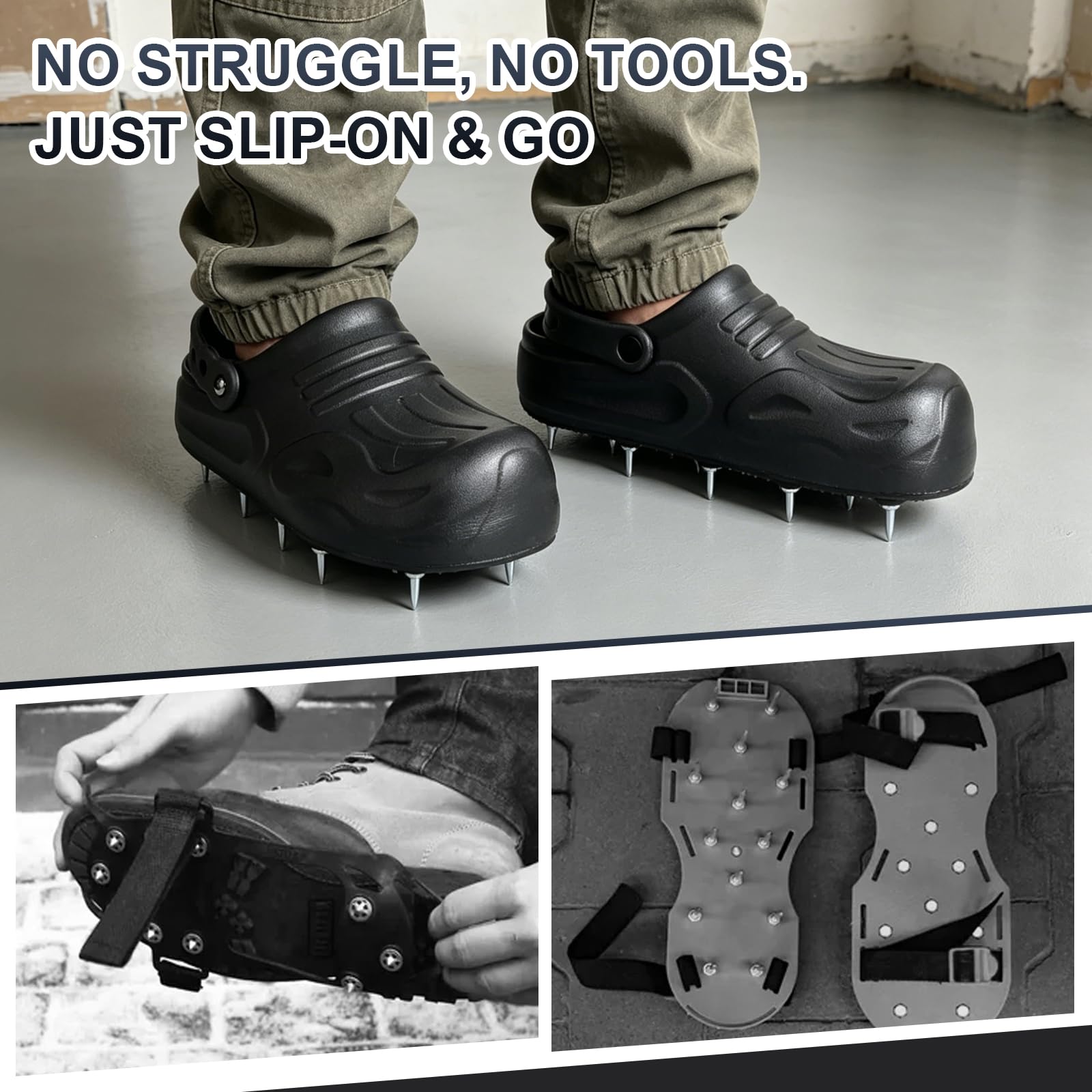 CPROSP Nagelschuhe XL zum Begehen Aller Epoxi, Nivellier- & Spachtelmassen, Grundierungen, Flüssigabdichtungen & Epoxi (44-45)