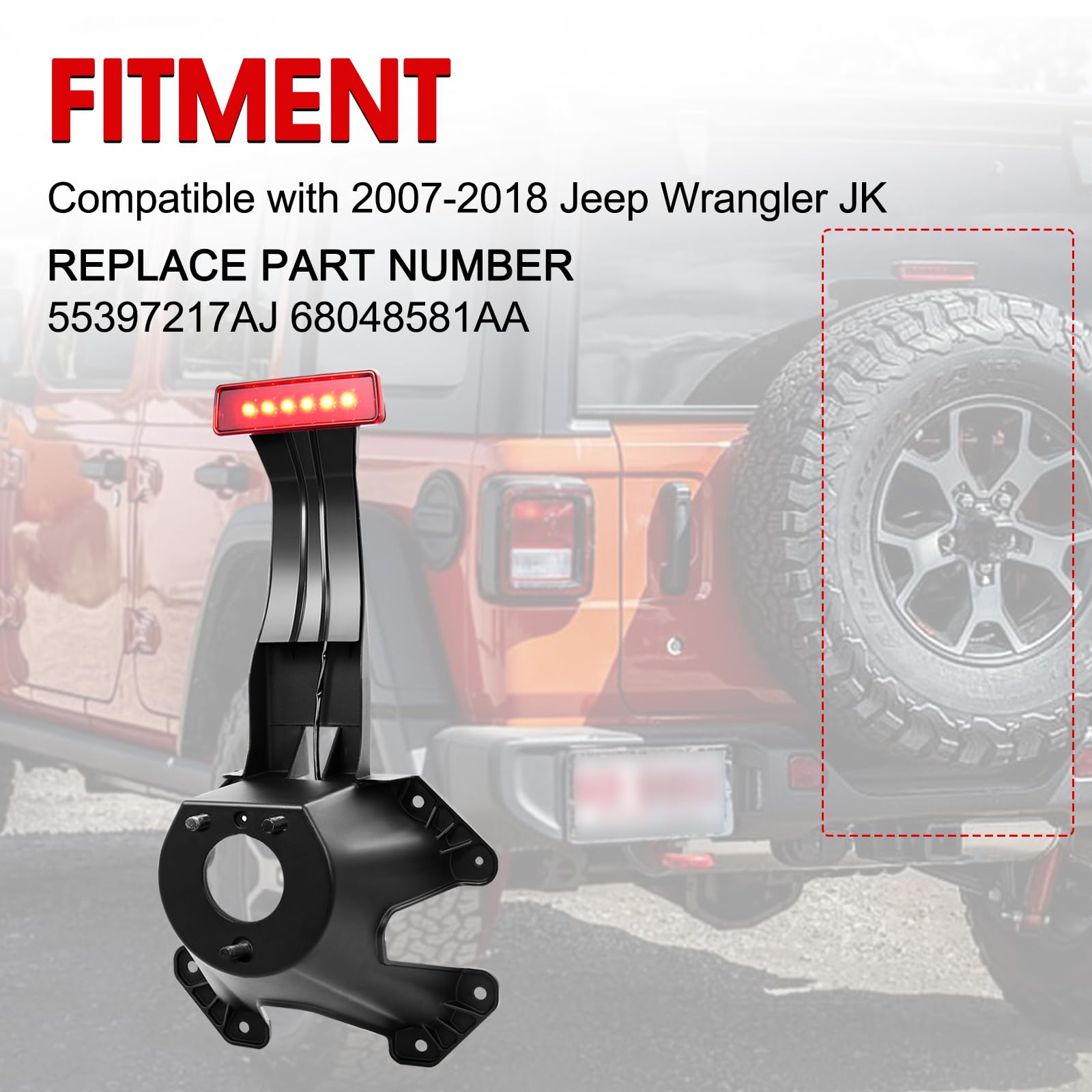 ジープラングラーJKスペアタイヤキャリアハイマウント スペア