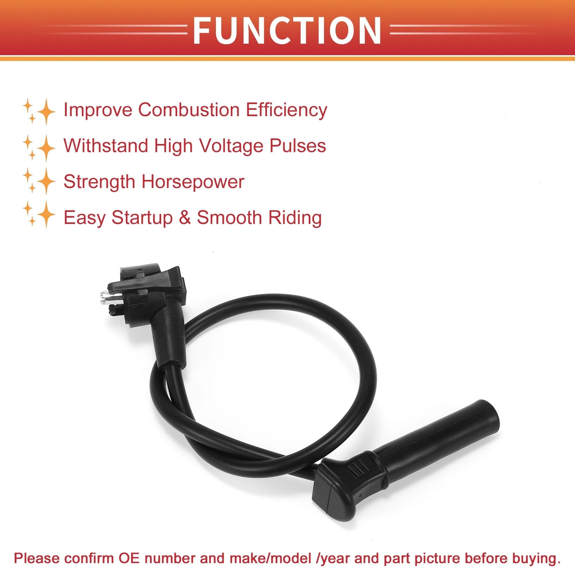 Cable de Encendido 5U2Z12259C para Explorer Sport 2001-2003 V6 4.0L Cable de bujía Cable de Bobina de Encendido
