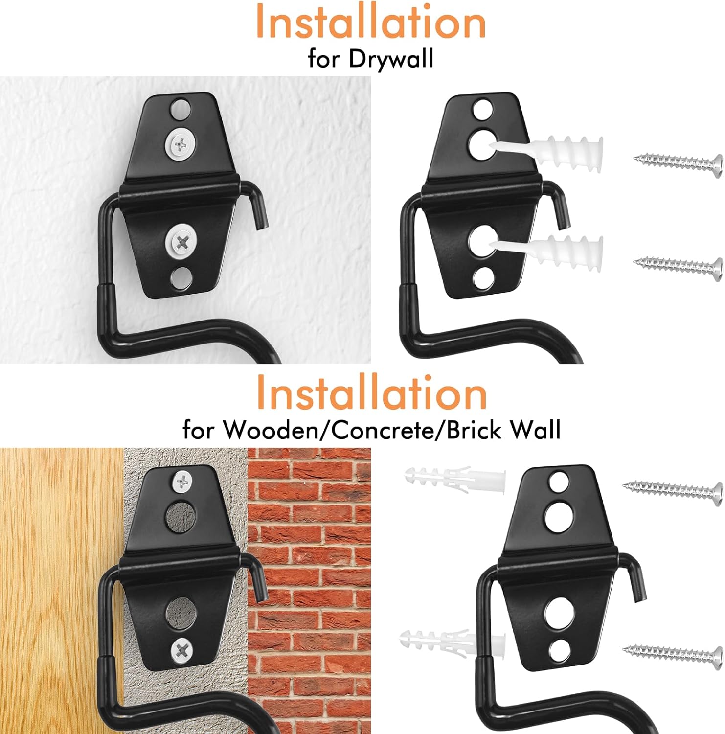 LIGHT DUST 12 Pack Garage Hooks S Hangers & 22 Extension Cord Straps, Garge Storage Hooks, Heavy Duty Tool Hangers for Garage Garden Bathroom Tools Organization