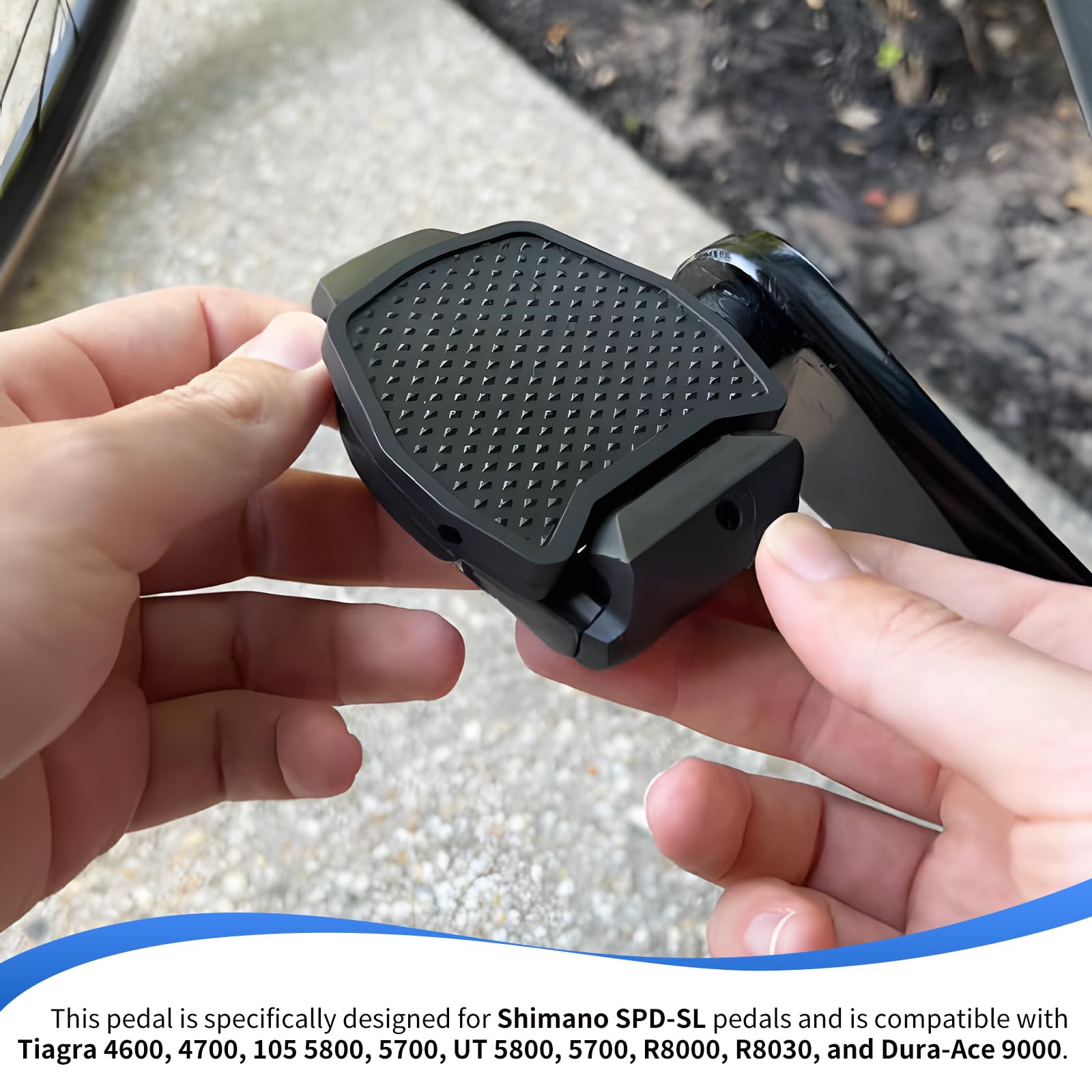 Pedali Pedali per Shimano SPD-SL – Pedali a scatto per bici da strada, adattatore PP compatibile con Shimano SPD SL, pedali a scatto, cambio bici da strada, accessori per pedali leggeri in nylon per