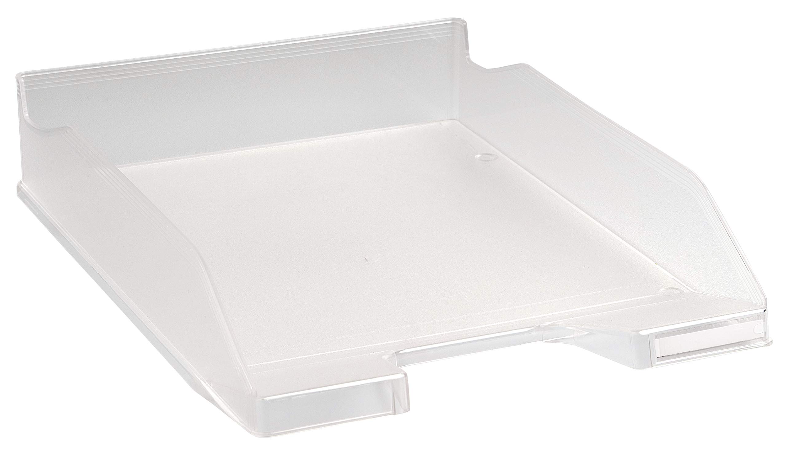 Exacompta - Ref. 11323D - set of 6 COMBO MIDI letter trays - dimensions 34.6 x 25.5x 6.5 cm - for documents in A4 + format - crystal color — image 1