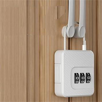 3 Digit Combination Lock, Keyless Padlock for Luggage, Gym Lockers, Cabinets, and Storage Drawers(Black)