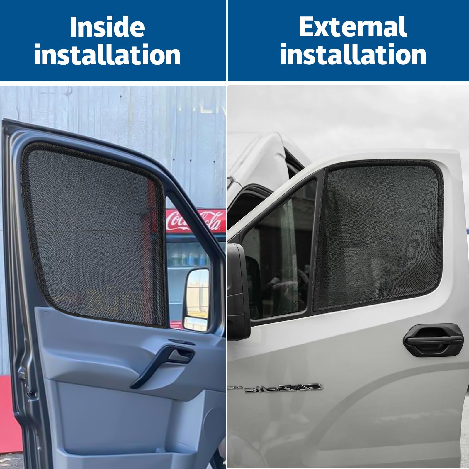 2 Stück Magnetische Seitenfenster Insektenschutz Für FIAT Ducato 2006-2025