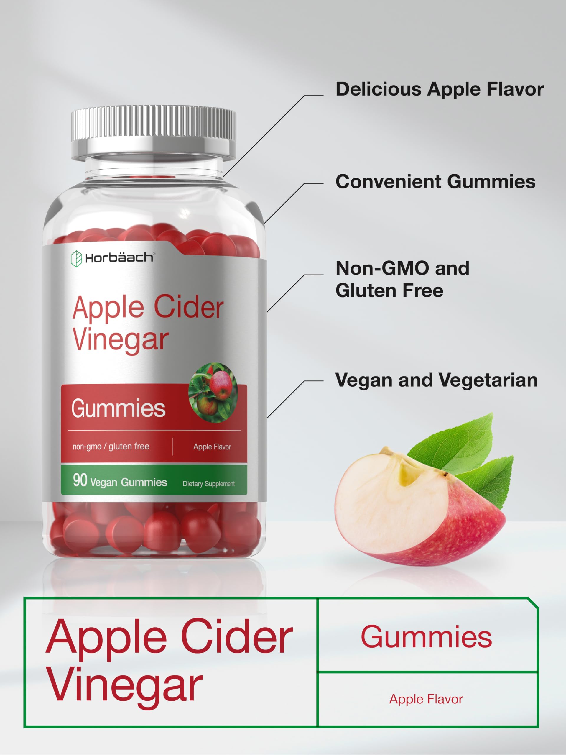 Horbäach Apple Cider Vinegar Gummies | 90 Count — Amazon image 4