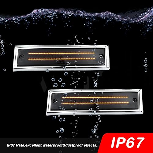 Miniatura 6 de Luces LED para guardabarros laterales compatibles con Chevy C10 C20 C30 GMC C1500 C2500 Blazer Jimmy Suburban, lentes ahumadas para conductor y
