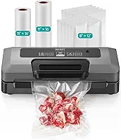 Hicozy Seladora A Vácuo Hicozy, Máquina Seladora A Vácuo Para Alimentos, Seladora De Alimentos, 85 Kpa (25,1 Hg), Design Totalmente Automático Com Trava De Alça, Cortador Integrado, Design Compacto