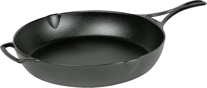 Lodge Blacklock 12" Triple Seasoned Cast Iron Skillet - Lightweight - Easy Cleanup - Premium Cookware