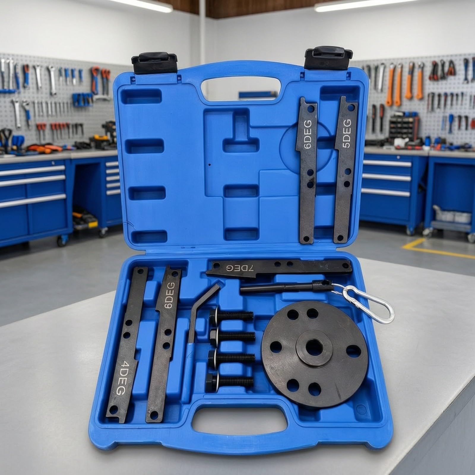 Set Strumenti Regolazione Tempi Motore QSX15 con Calibro Freno Motore E Perno Guida per Officina Meccanica E Riparazione Motori Industriali Pesanti