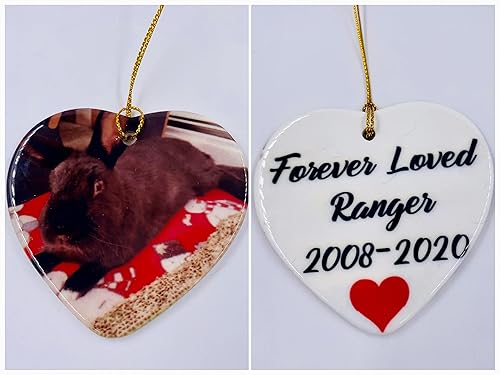 Miniatura 6 de Personalized Picture Christmas Ornaments (Heart)