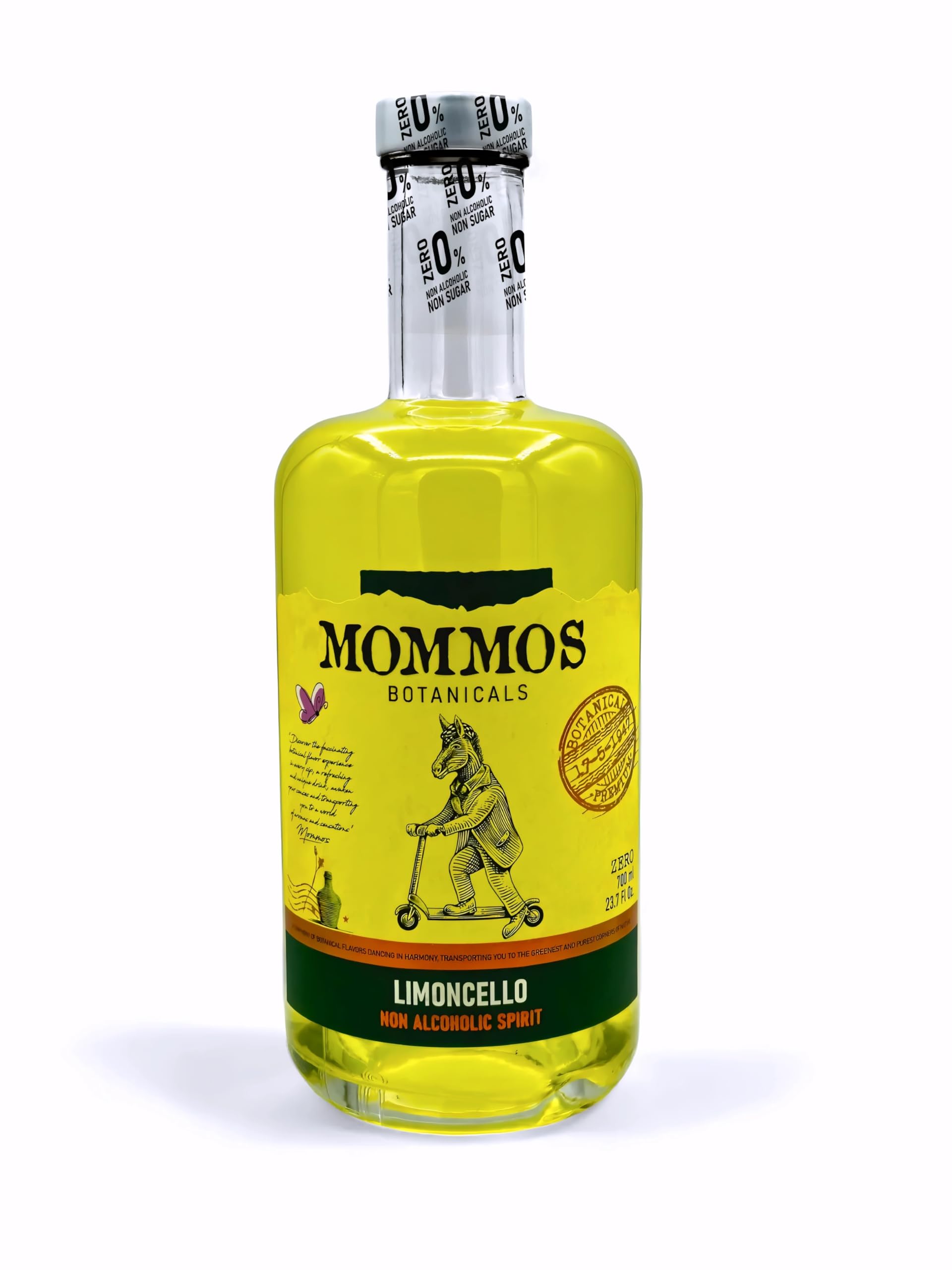 Mommos Limoncello 0.0% - Alternativa LIMONCELLO - Sin alcohol - Sin Azúcar - Bajo en Calorías - Premium - Espirituosa sin alcohol -700ml | Para los amantes de las espirituosas 0%