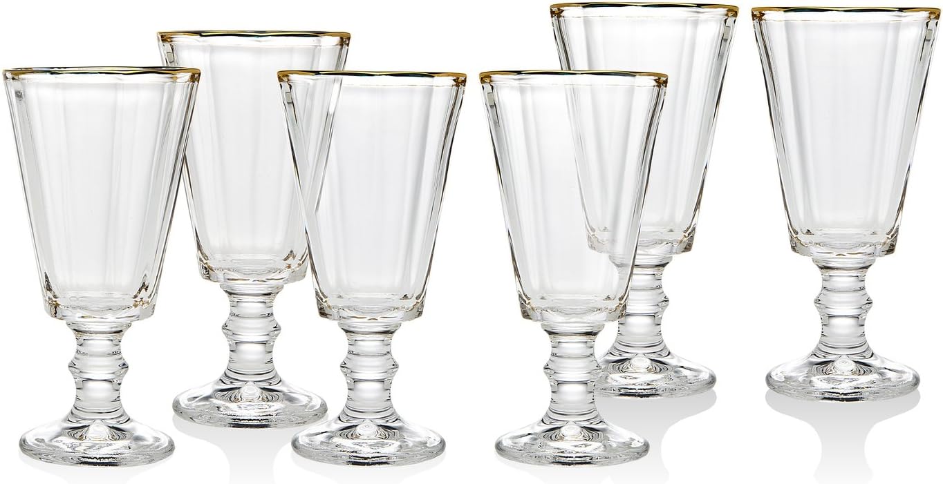 Godinger Silver Art Grandeur S6 Gold Band Shots