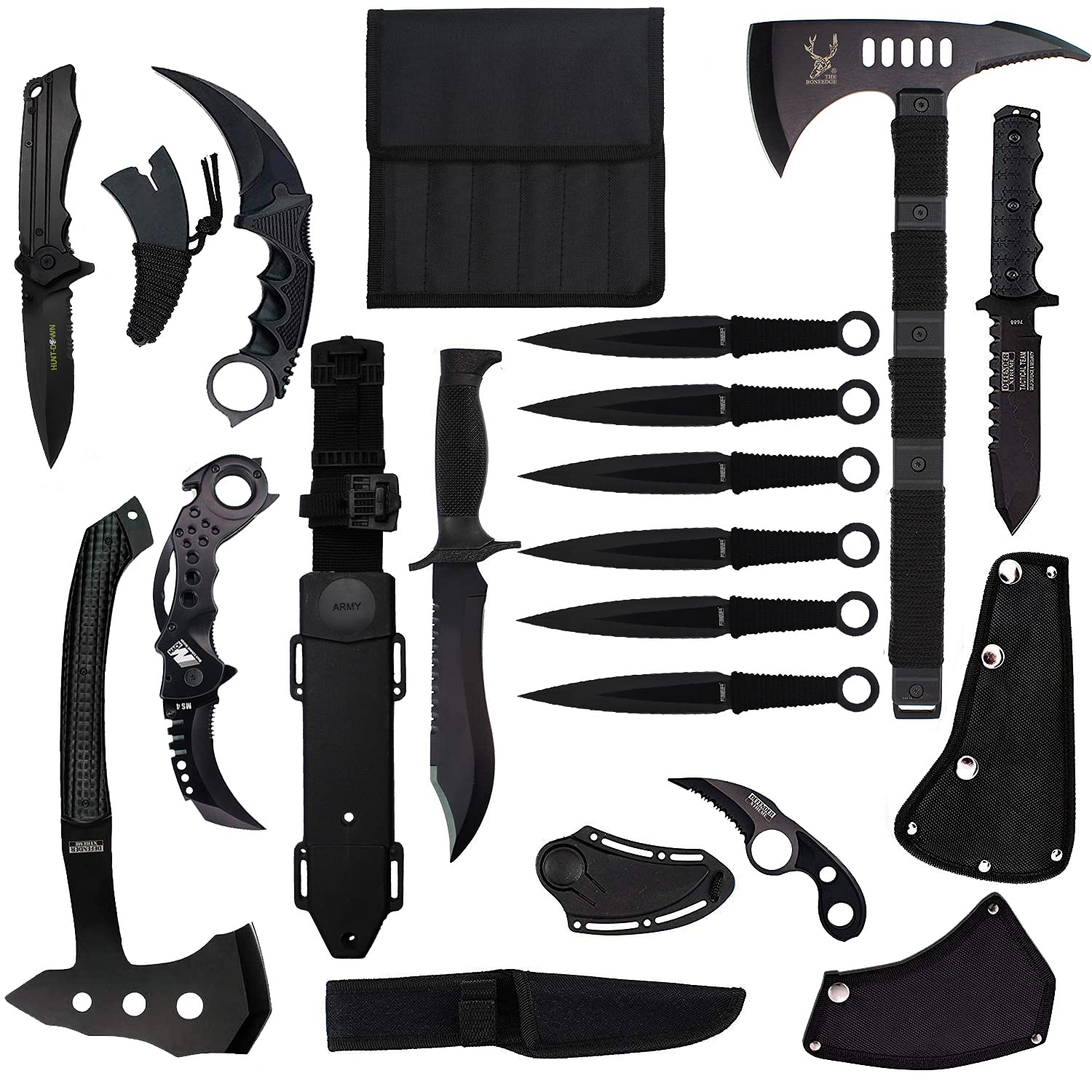 Buy Blade Factory 15pc Survival Set 2 Fixed Blades 2 Axes Fixed