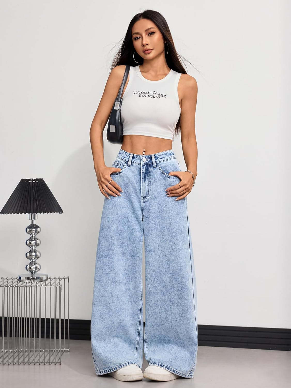 Baggy Jeans for Women Wide Leg Denim Pants Fashion Loose Fit Y2k Relaxed Streetwear - Image 2