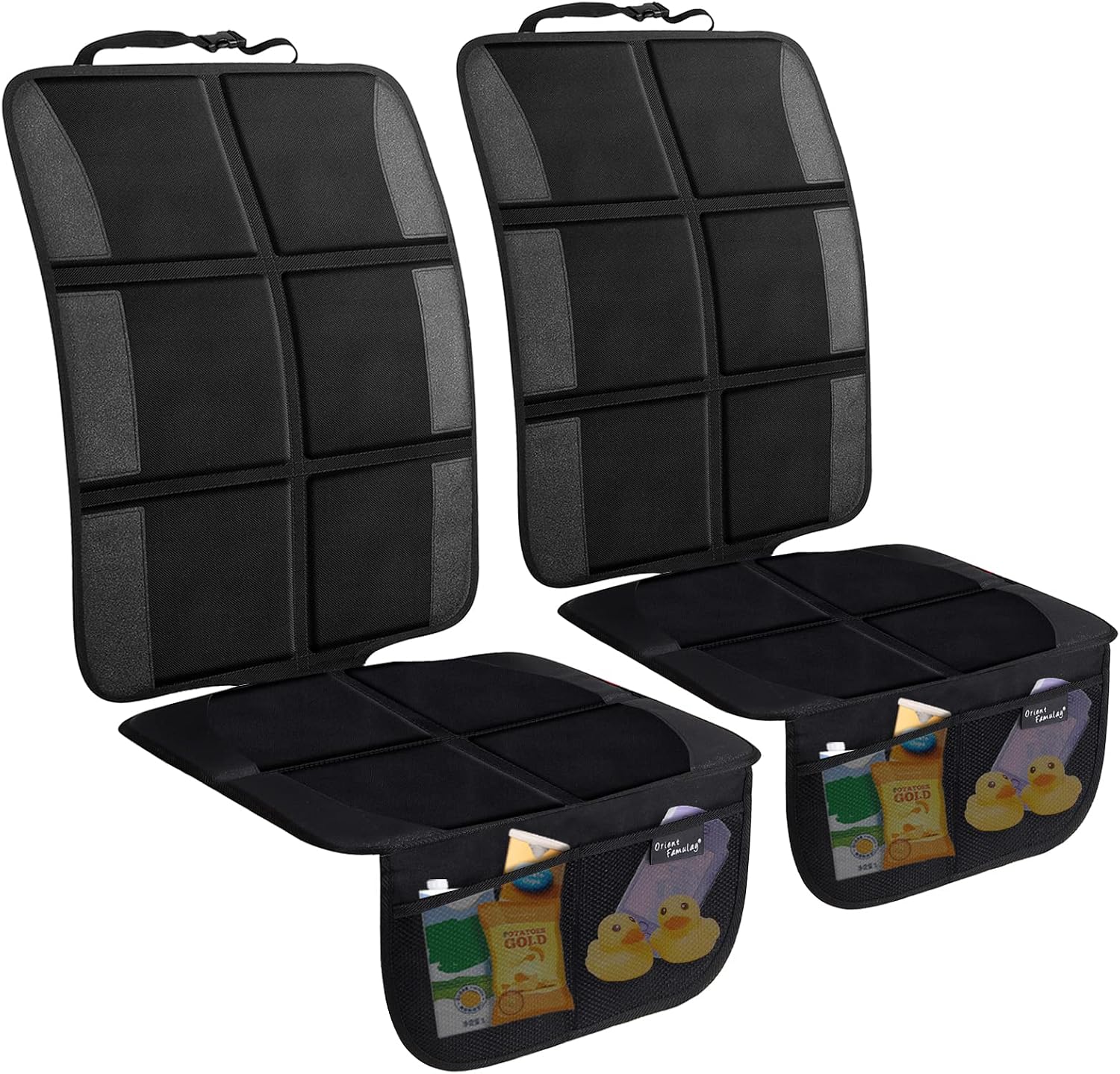 Waterproof Car Seat Protectors with Organizer Pockets (2-Pack)