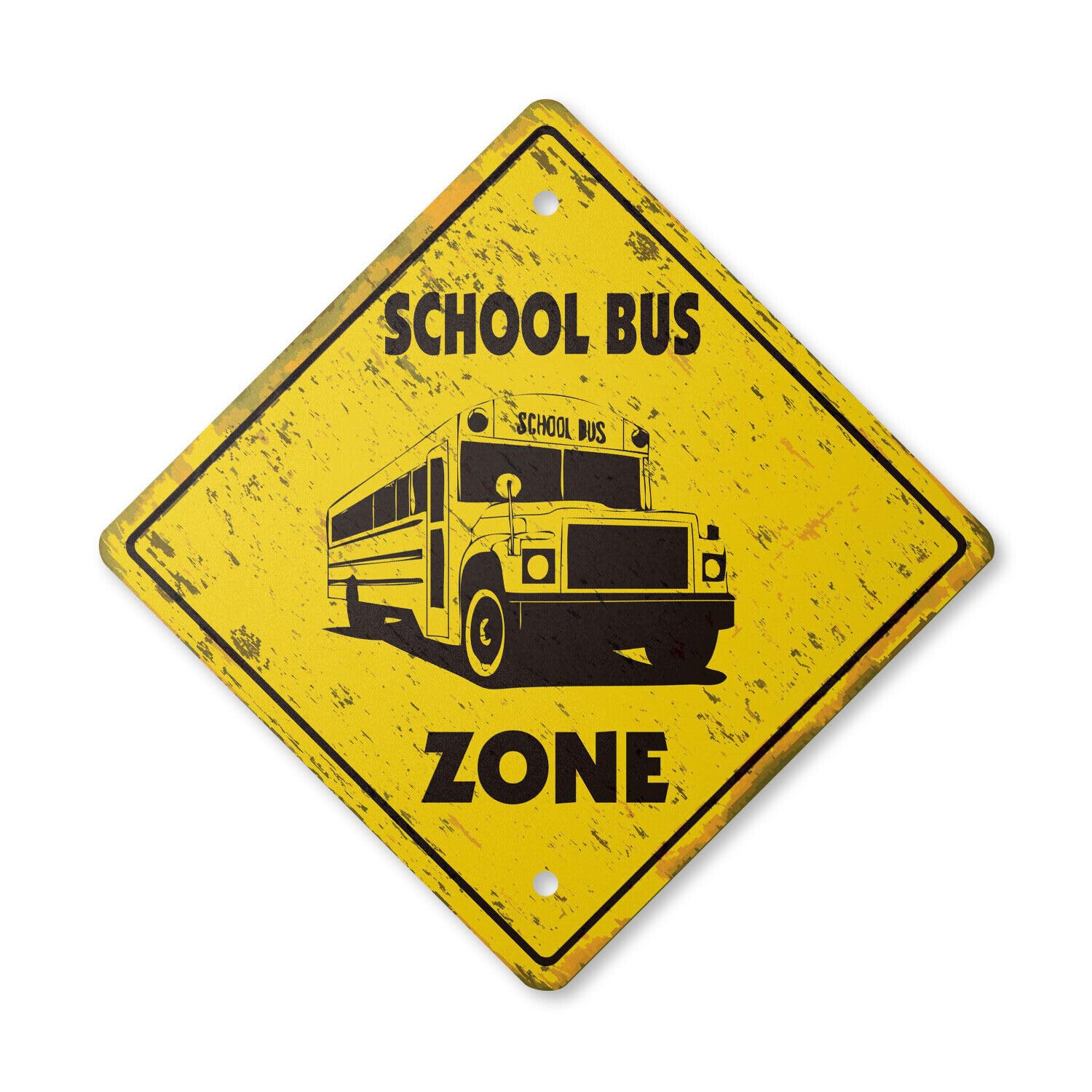 Amazon.com: School Bus Vintage Crossing Sign Xing Plastic Rustic