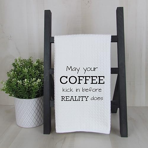 Miniatura 2 de Coffee Bar Towel, Dish Towel, Kitchen Towel, Housewarming Gift, Easter Gift, Gift for Mom, Hand Towel, Coffee Decor Gift, Friend Gift, May Your