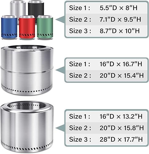 Miniatura 9 de HGD Hoguera de mesa pequeña de 9.6 x 7.1 pulgadas, mini fogata portátil sin humo, estufa de campamento con bajo humo para exteriores y patio,