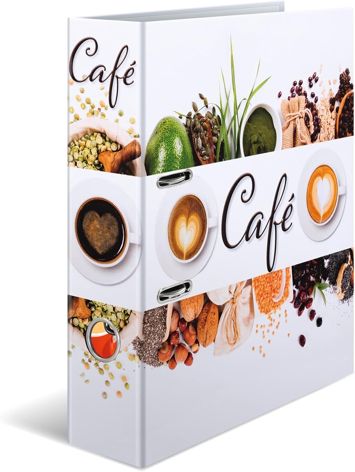 HERMA Folder A4 Spices Set, 5 Pieces, 7 cm Wide, Recipe Folder for Writing and Filing, Kitchen Motif Recipe Book with Glossy Finish and Inner Print for Cooking Recipes