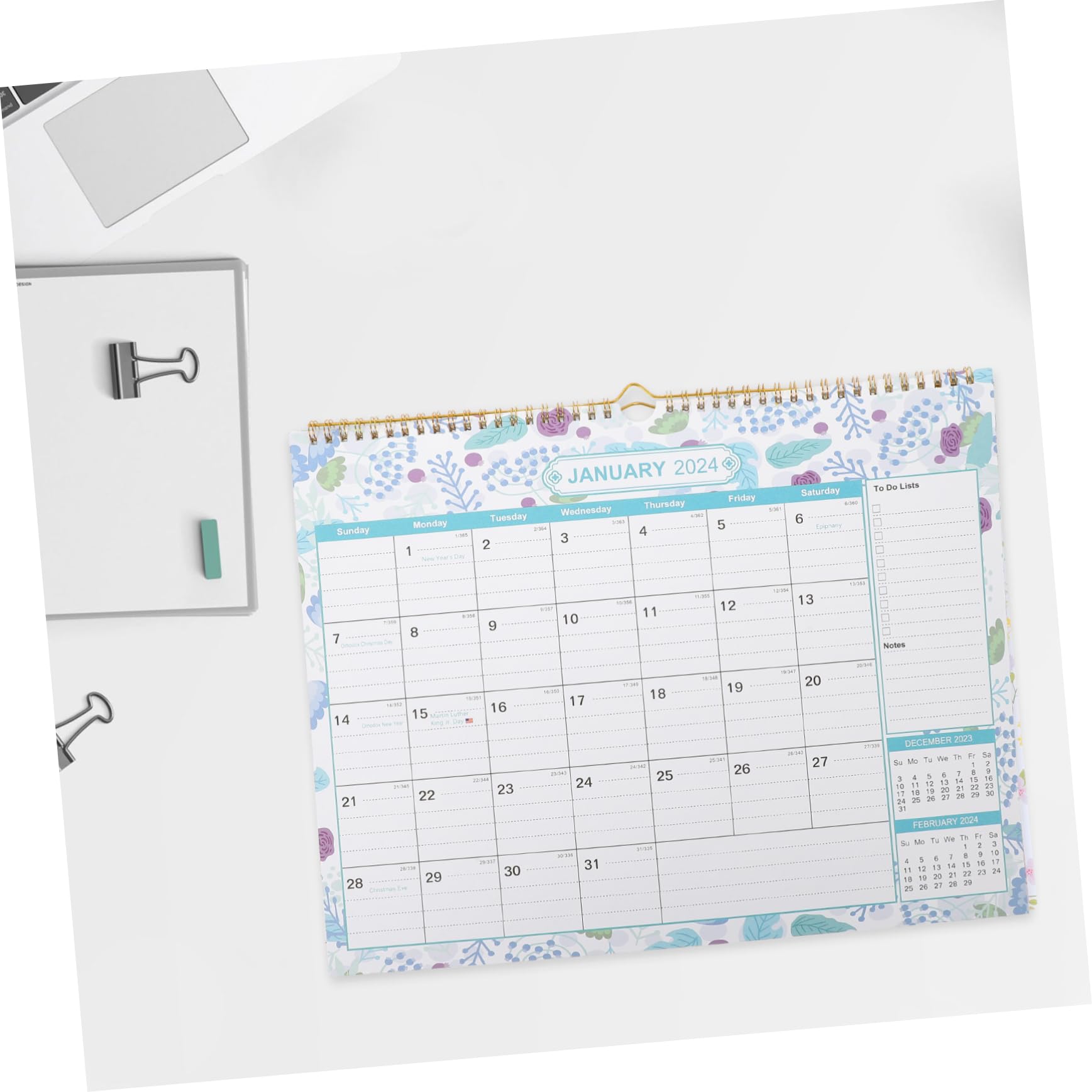 Tofficu 4stücke Hängender Monatskalender Für Zuhause Und Büro Monate Englischer Wandkalender Mit Klaren Druckseiten Für Notizen Feiertage Und Planung Vielseitig Einsetzbar Für Schule