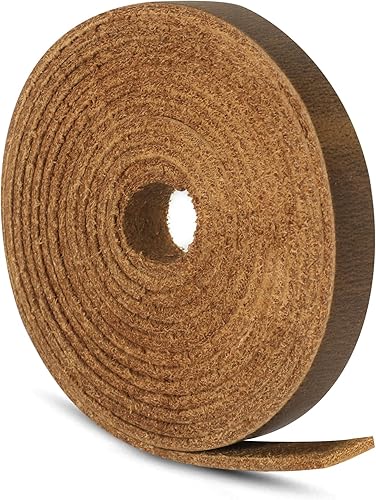 Ringsun Tiras de cuero planas de 14 pulgadas de ancho para manualidades, correas de cuero de grano completo para manualidades, herramientas (0.079