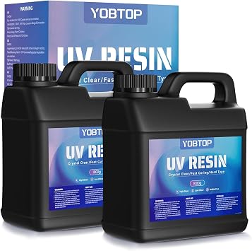 UV Resin 2000g Bulk, Crystal Clear Fast Curing Resin | Low Viscosity Formula with Hard Durable Finish, Smooth Application for Jewelry Making,UV Resin Art and Creative DIY Projects