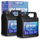 UV Resin 2000g, Upgraded Large Capacity Crystal Clear Uv Resin Set, Odorless, Hard and Fast Curing, Suitable for Jewelry Making, Handmade DIY Crafts, Coating and Casting