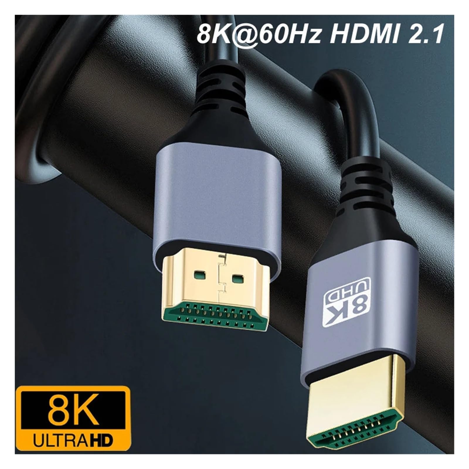 Cavo Di Prolunga Maschio HDMI 2.1 Intrecciato In Nylon (8K@60Hz/4K@120Hz/1080P, 48Gbps, HDR, QFT)(5M)
