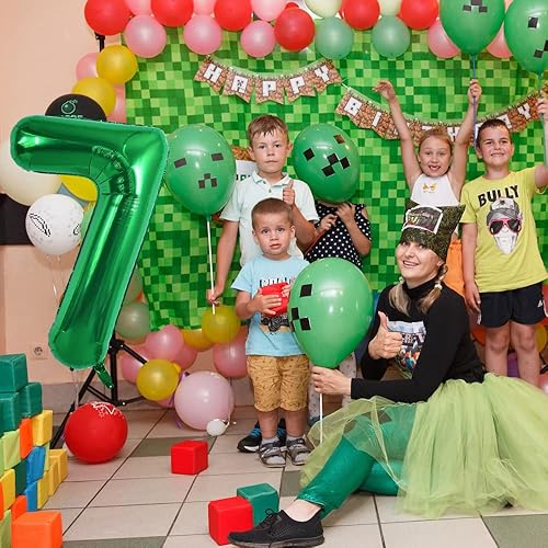 Vista 54 de TONIFUL Globo digital 2 verde de 40 pulgadas para decoración de cumpleaños, boda, fiesta de aniversario Número 2