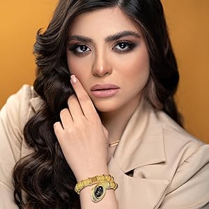 Amazon.com: JewelryWe Women's Snake Bangle Watches: Hip Hop Wrap