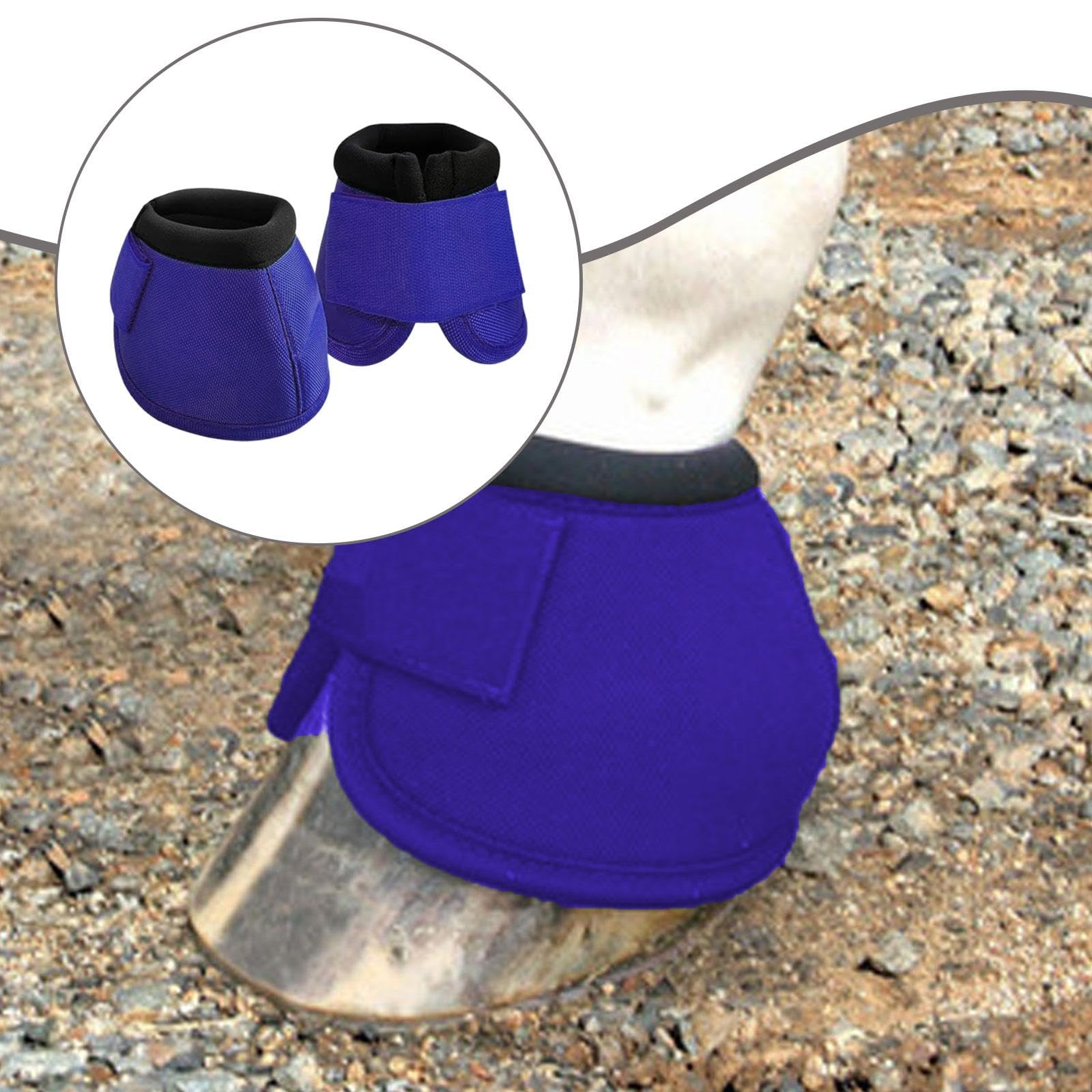 1 Par de Botas Campana Caballo Botas para Protección de Cascos Equinos Accesorio Antideslizante Seguro Material EVA Absorbente Adecuado para Entrenami