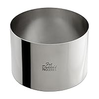Vista 26 de Fat Daddio's anillos de pastelería y molde redondo para tortas de acero inoxidable, Plateado