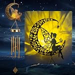 Mom Gifts for Mothers Day Solar Wind Chimes Gifts for Mom Gift for Women Mom Grandma Moon Wind Chimes Outdoor Decor Crackle Glass Ball Wind Chime Garden Christmas Decor Hanging Waterproof