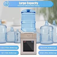 Vista 2 de Dispensador de enfriador de agua para encimera, dispensador de enfriador de agua caliente y fría, 110 V, 550 W, mini dispensadores pequeños