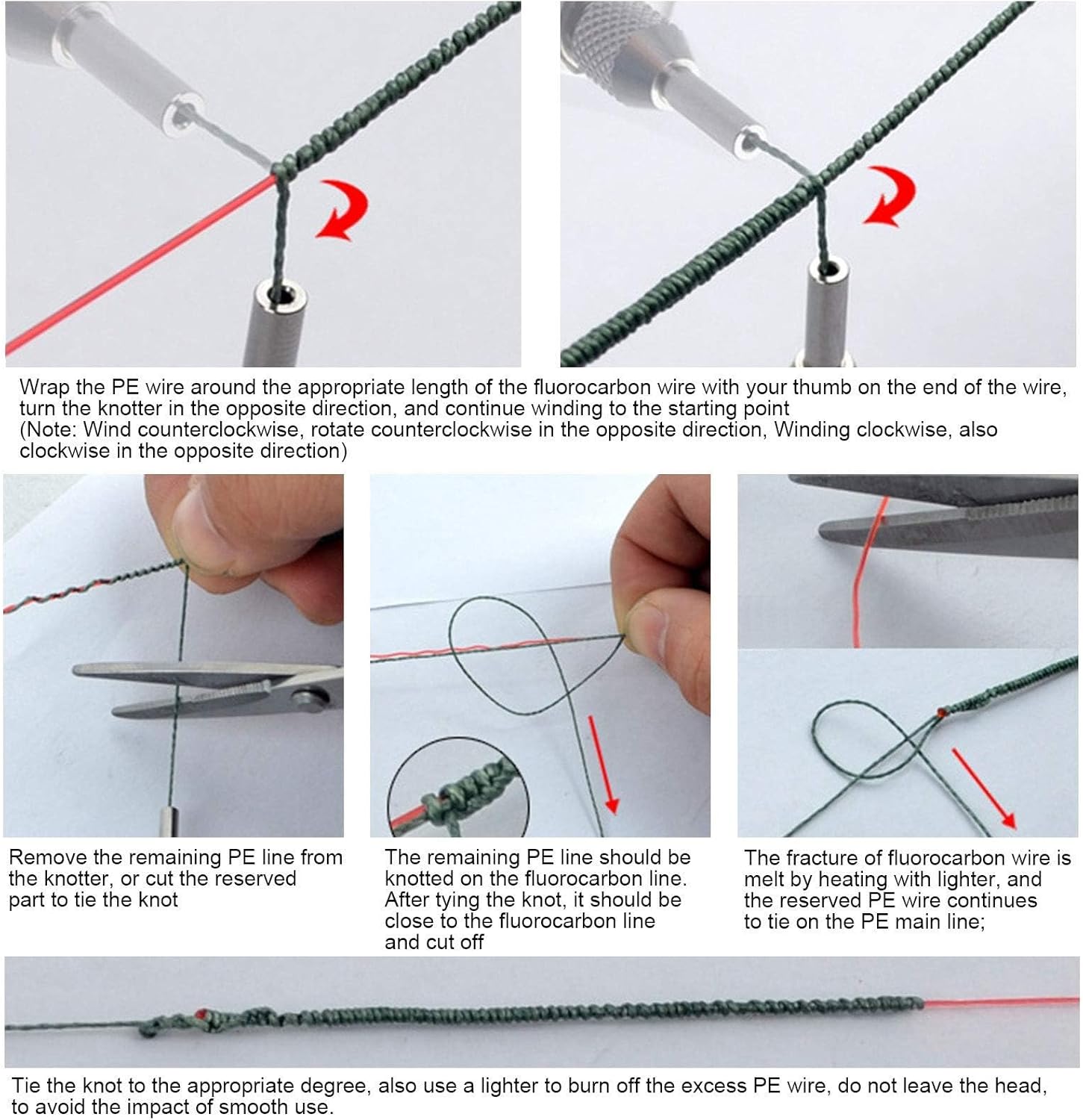 HERCHR Fishing Bobbin Knotter, Fishing Line Winder Line Wire Knotting Tool Knotting Machine Accessories