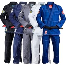 Gold BJJ Jiu Jitsu Gi - Ultra Lightweight Men's Aeroweave - Preshrunk Brazilian Jiu Jitsu Uniform for Men