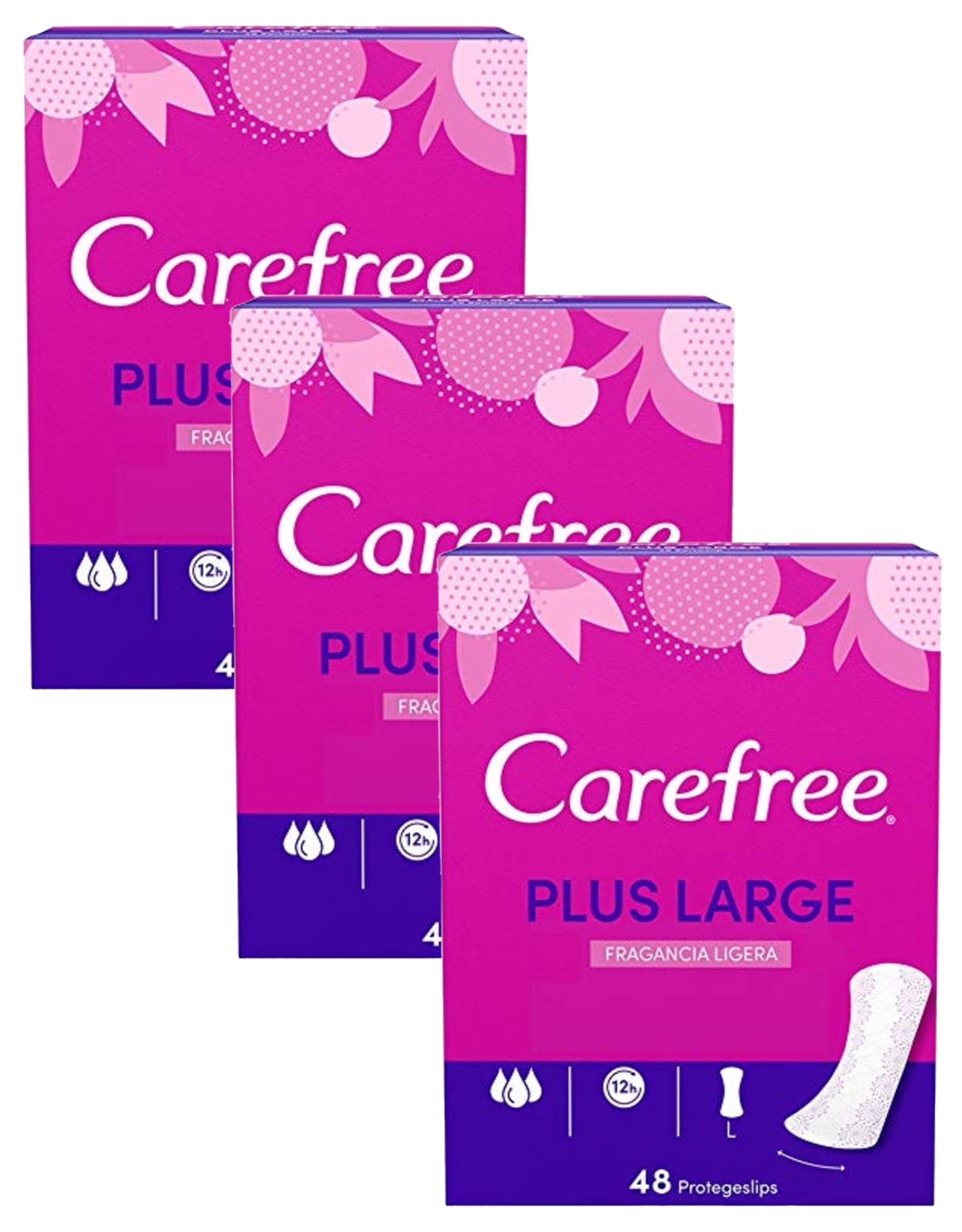  Comfortable Carefree Panty Liners Plus Large Pack of 3
| Light Fragrance Carefree Panty Liners plus Large 180g
| Carefr