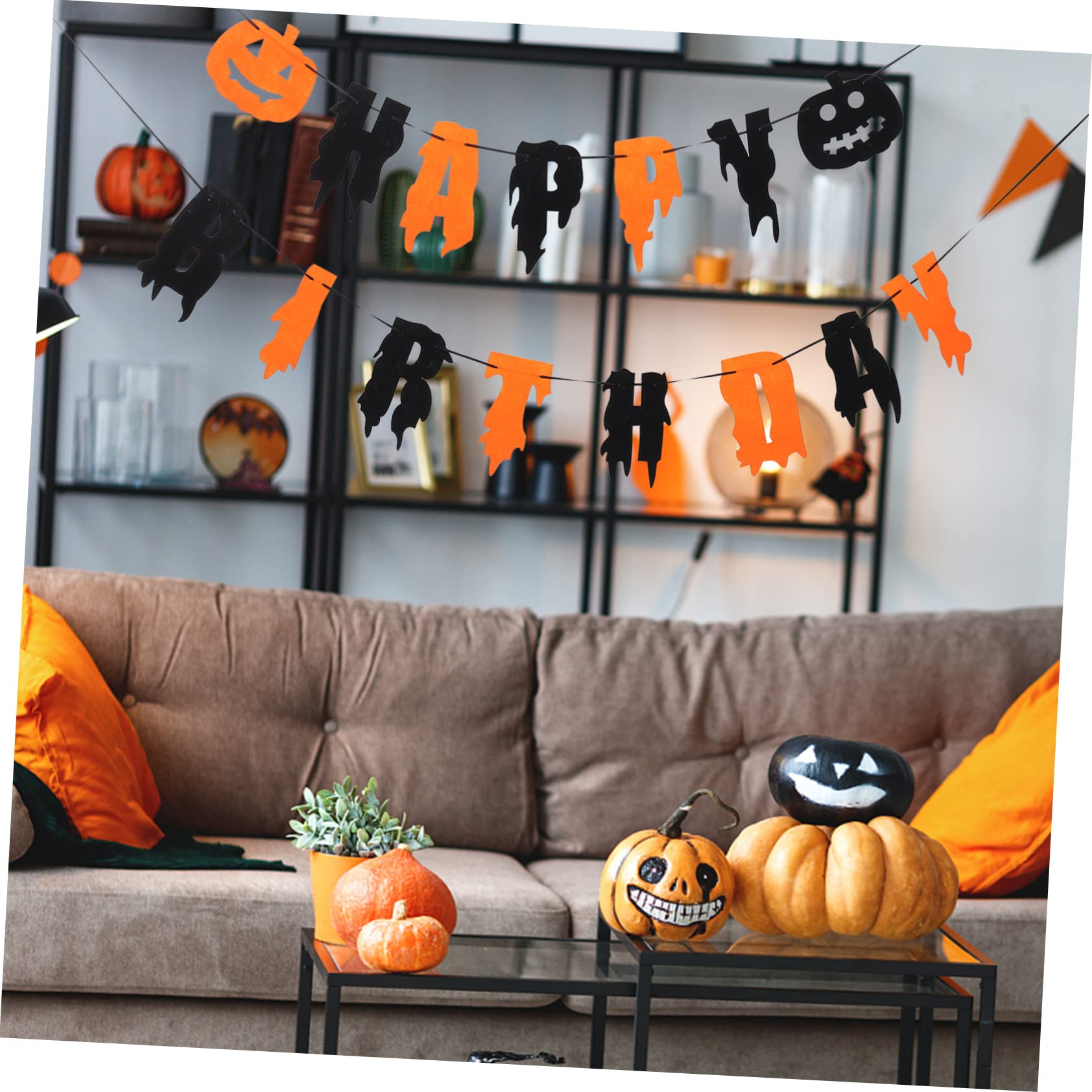 Didiseaon 5pezzi Banner Decorativo Di Compleanno Tema Halloween Facile Da Appendere Per Festività e Eventi