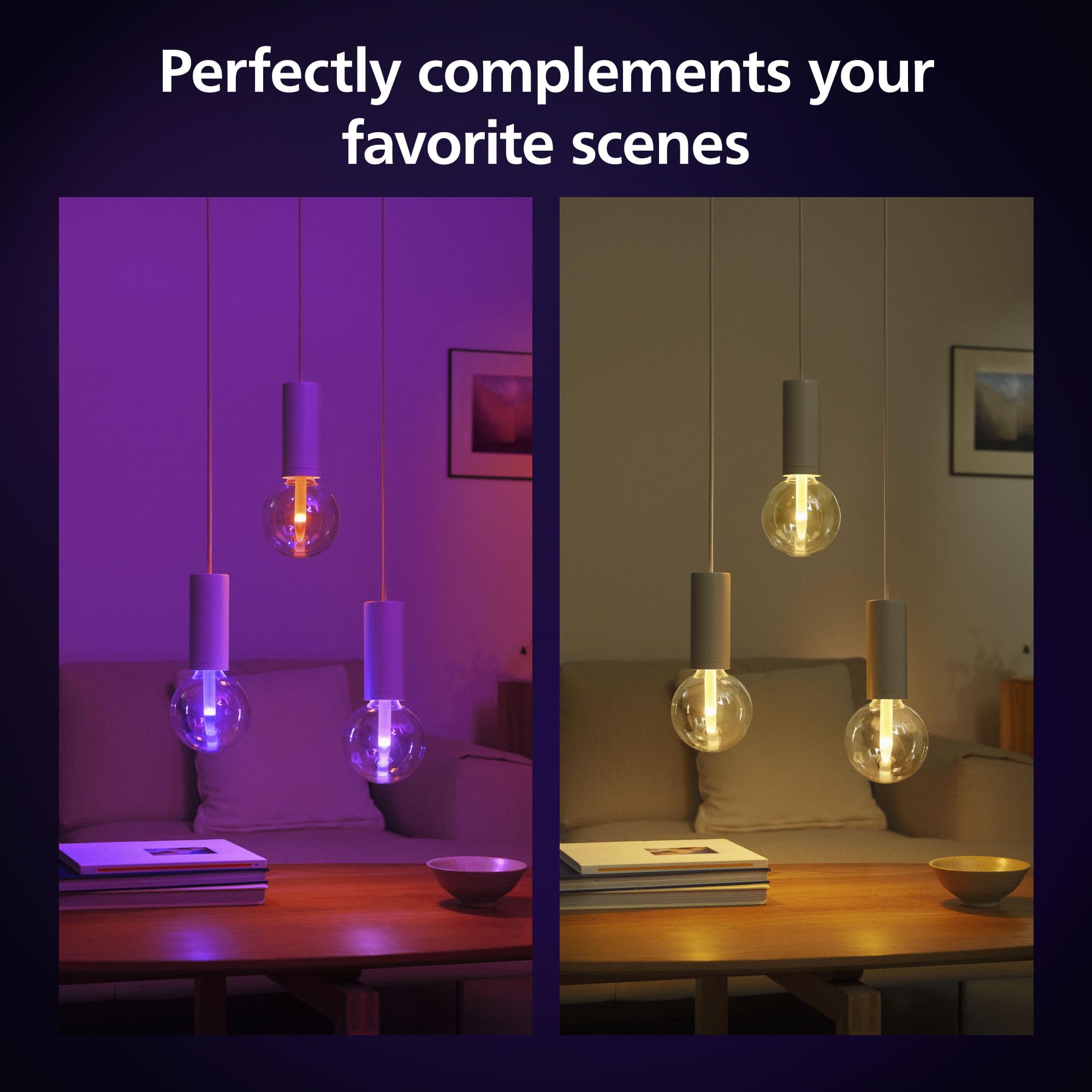 Philips Hue Lightguide G125 Large Globe Smart Bulb, White and Color Light, Bluetooth Compatible, Voice Control with Alexa - Image 4