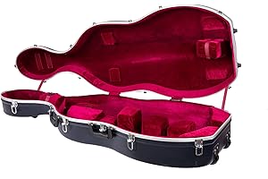 Crossrock Premium Cello Case with Wheels-ABS Molded Cover for both 4/4 &...