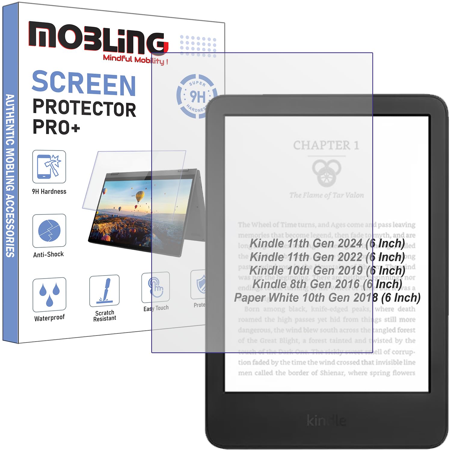 Screen Protector Compatible With All New Kindle/Kindle Kids e reader 6 Inch (11th/10th/8th Gen, 2024/2022/2019/2016) & Paperwhite 6" Inch Tab 10th Gen 2018 Not a Tempered Glass Screen Guard-image-28